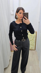 PULL FIORE NERO  ART..D3035